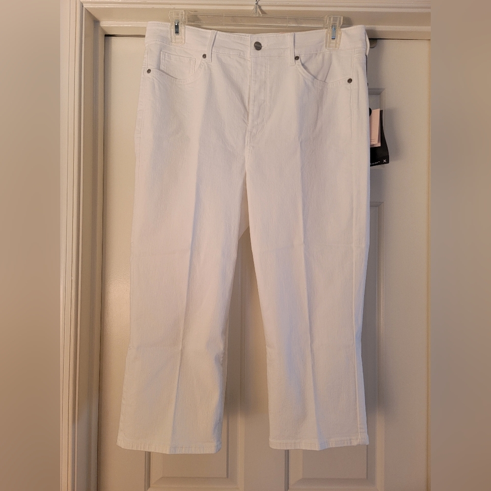 NYDJ Marilyn Straight Jeans - NWT - Optic White - Size 14